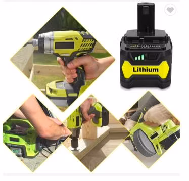 Remplacement de batterie d'outil électrique Rechargeable 18V 6.5ah P108 pour chargeur de batterie de voiture Portable Ryobi Li Ion